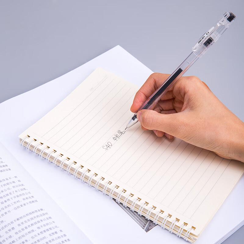 Deli S40 0.3mm Black Gel Pen 12-Pack