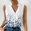 Summer New Women's Casual V-neck Simple Printed Women's Tops T-shirts and Vests