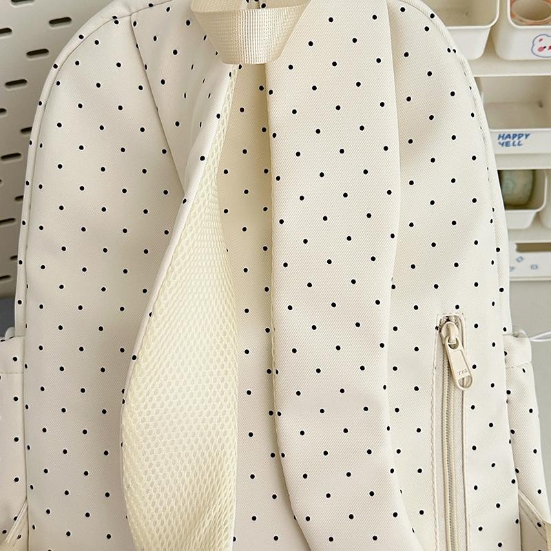 Polo Dot Printed Backpack Women's Large Capacity Backpack Student Schoolbag