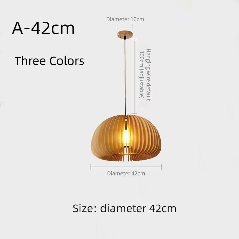 Dining Tea Room Wooden Lantern Chandelier Living Room Bedroom Kitchen Decoration Ceiling Hanging Lamp Chinese Bamboo Lamp