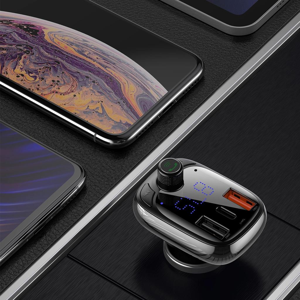 Bluetooth Transmitter/Charger For Baseus S-13 (Overseas Edition) Car - Black