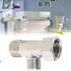 Practical T Shape Water Diverters Adapter Brass Construction Convenient for Shower Head Bidets Campers Plumbing