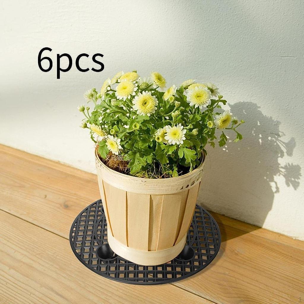 6 Pieces Plant Level Pot Elevator Elevated Planter Base Kit Space Saving Versatile Tray Patio