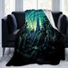 Whimsical Fantasy Landscape: A Unique Art Print for Your Home DecorPrint Blanket, Soft Blanket For Sofa Office Bed And Travelling Daughter B