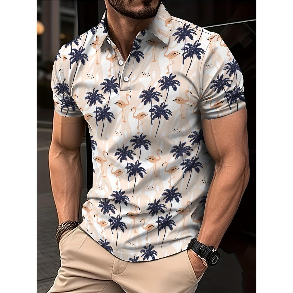 

New Golf Sports Shirt Top Printed Button Polo Fabric Comfortable To Wear S