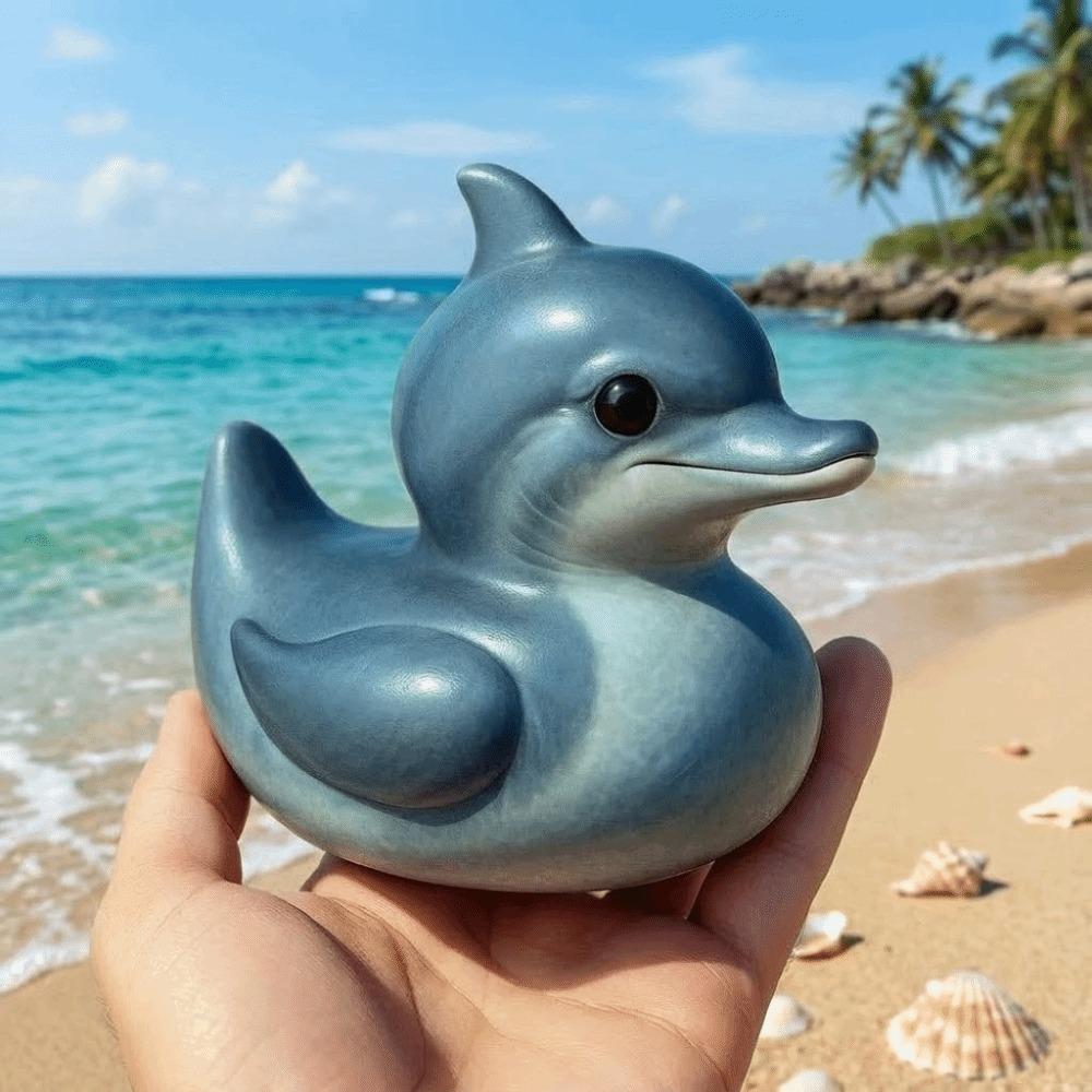 Teufelsfisch Schildkrötenente Figur Delfin Meerestier Ente Schreibtischornament Einzugsgeschenk
