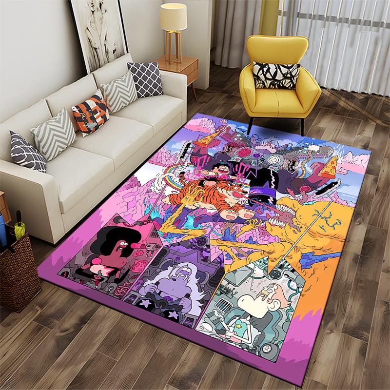 Colorful Cartoon Art Carpet with Abstract Characters and Fantasy Scene Suitable for Use As an Anti-slip for Living Room Bedroom Sofas