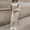 2025 Fall Women's Solid Color Semi-High Neck Asymmetric Hem Loose Bodycon Dress