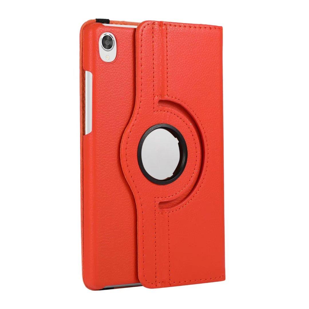 

Для Lenovo Tab M8 TB-8505 8 дюймов Чехол-подставка с вращением на 360° для Lenovo Tab M8 plus 8705 8 дюймов Ударопрочный однотонный чехол оранжевый