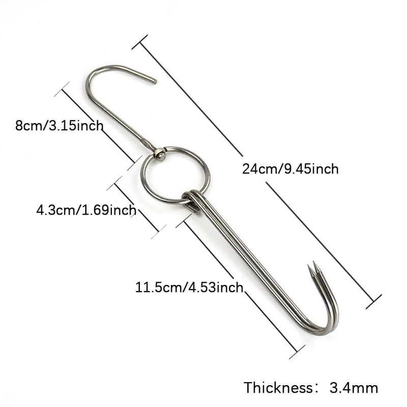 Duck Butcher Meat Processing Drying Smoking Hanger Stainless Steel Bacon Hook