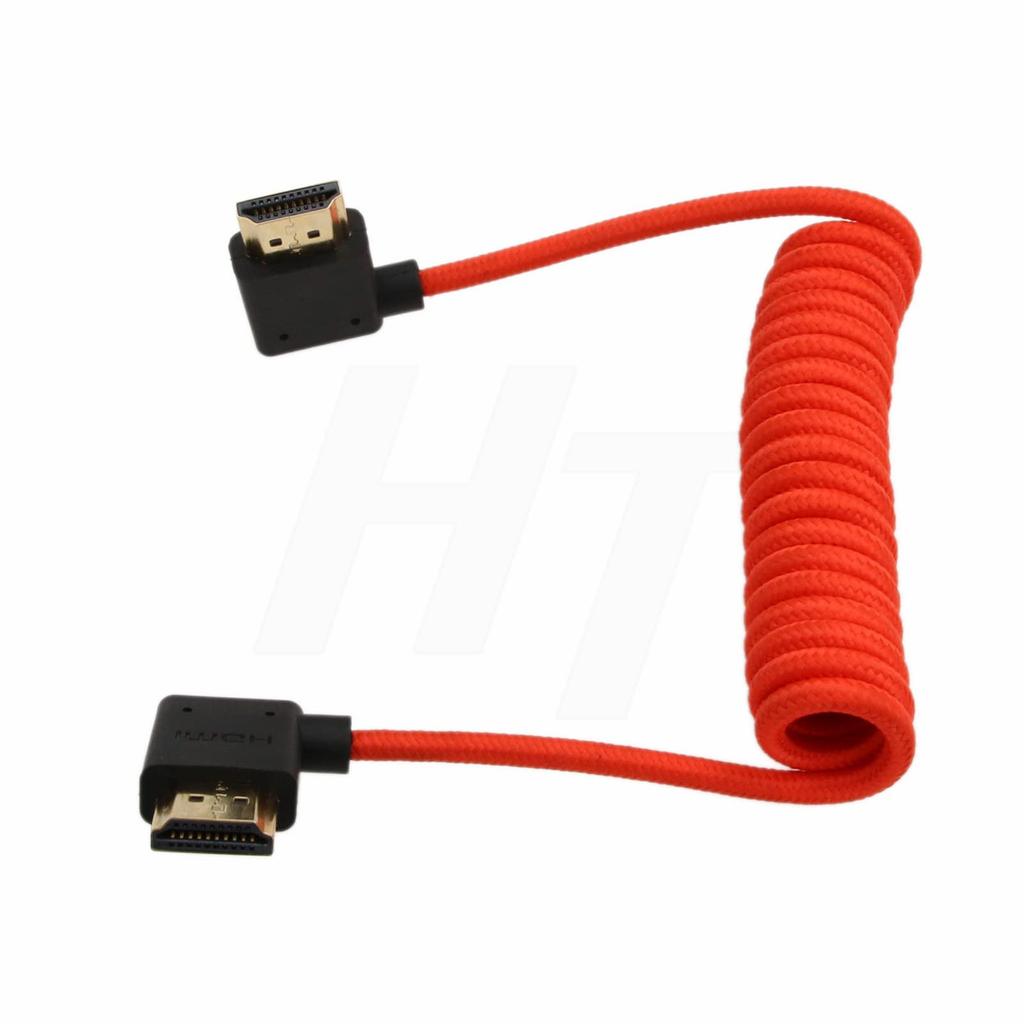 HangTon HDMI 2.1 HDMI 4K 120fps 8K 60fps Cable for ATOMOS Ninja V Sony A7siii Canon C300 C500 Ronin RS2 Monitor Camera Right Left Angle Type A Braided