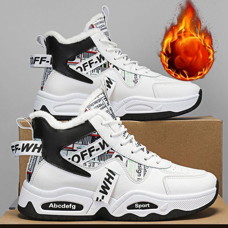 

men boots 2025 New Winter Slippers Warm Men Shoes Waterproof Non-Slip Plush Sneakers Male tenis shoes Boots Men Sneakers Winter 39 чорний