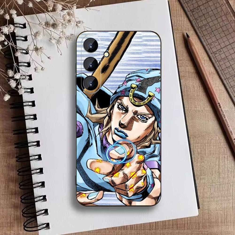 

Anime Jojos Bizarres Adventures Phone Case For Samsung Galaxy A73,21,22,32,71,53,52,51,80,5G Soft Black Cover Samsung a40