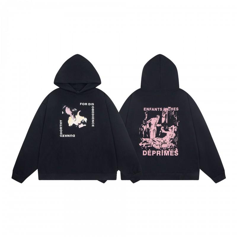 2025 Unisex Oversized Hooded Sweatshirt With Vintage Character Print Loose Fit Streetwear Casual Top