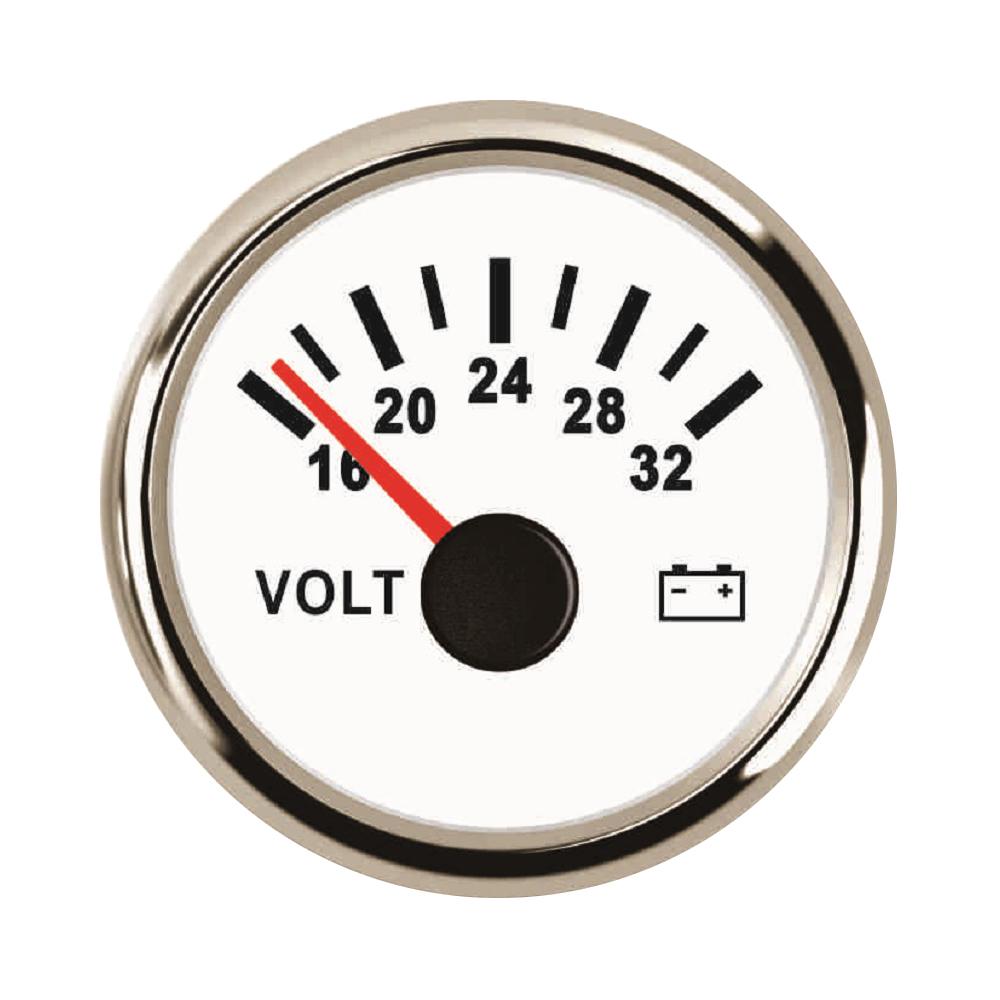 ELING 52mm 8-16V 16-32V 8-32V Waterproof Voltmeter Voltage Volt Gauge Universal for Car Truck Boat Car with Red Backlight