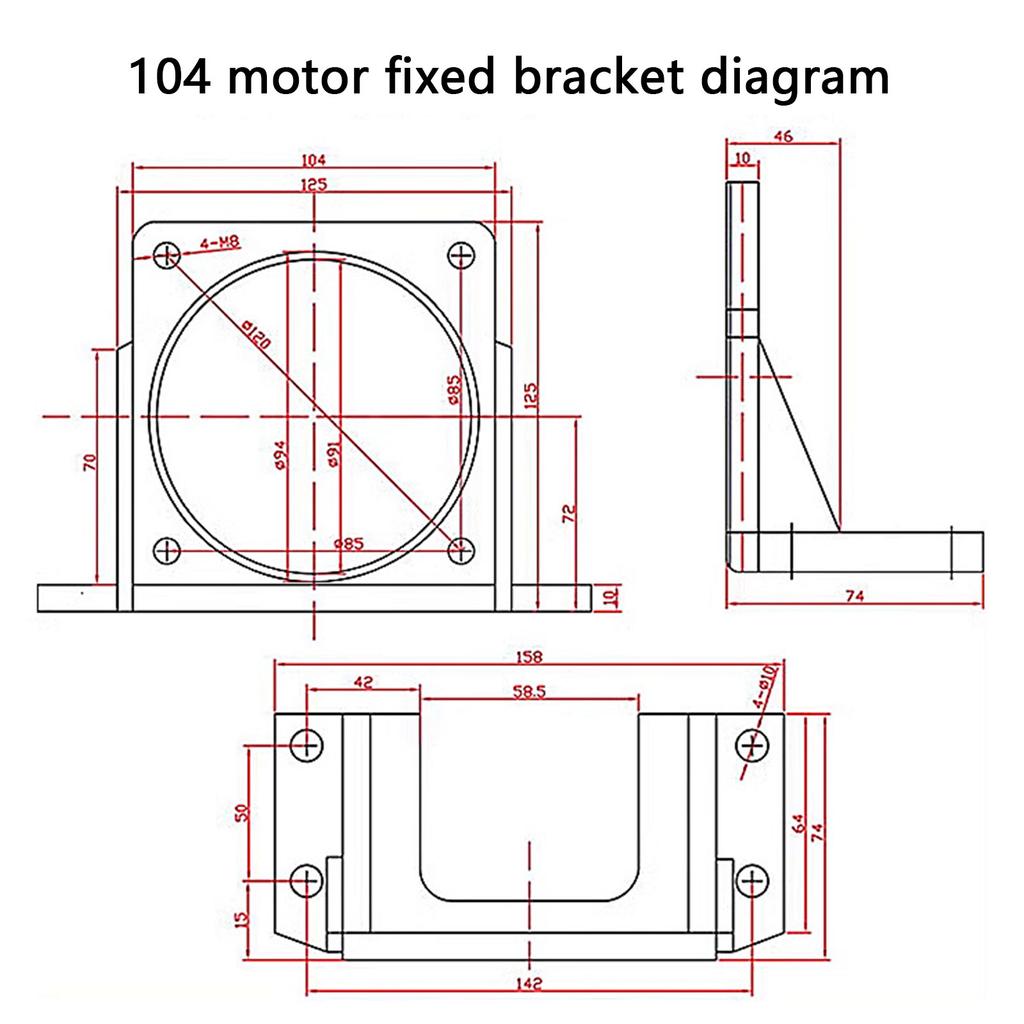 Aluminum Motor Holder Stand Load Capacity Mounting Bracket For Resilient Instrumentation Wellness Device Holder