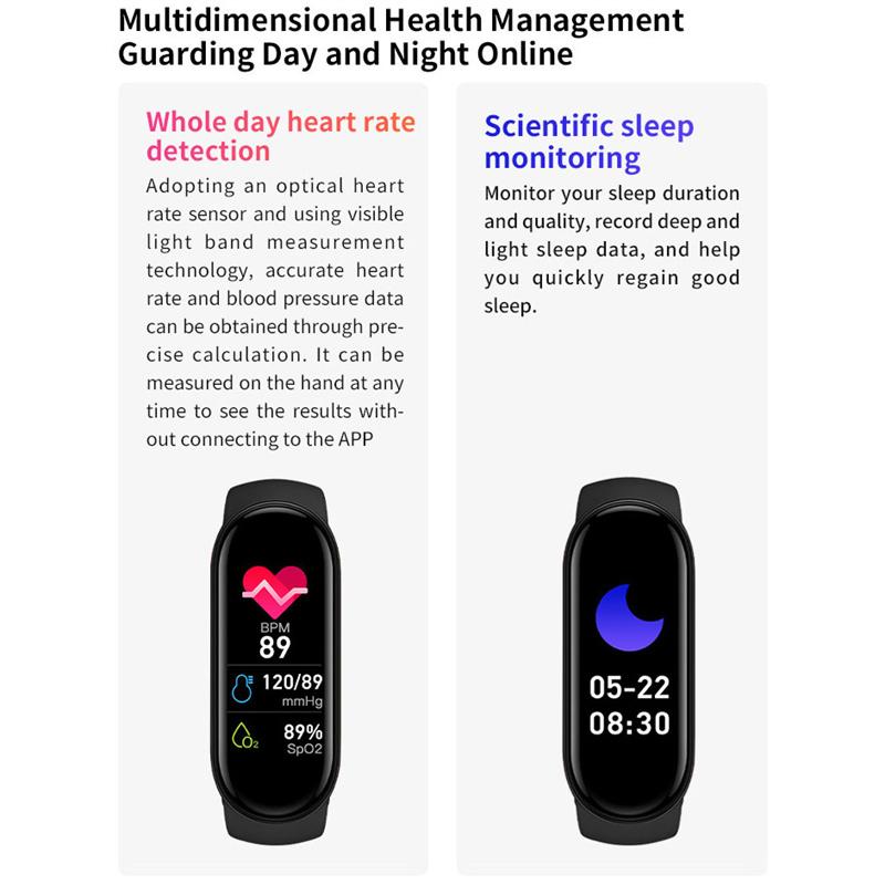 Fashion Multifunction Smart Bracelet Health Sports Bracelet for Men Women Student Bracelet