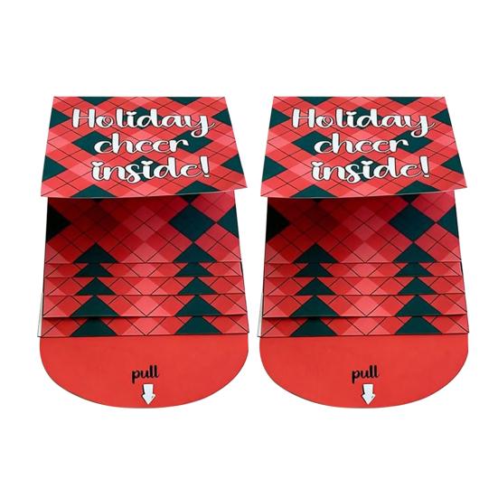 Handmade Waterfall Christmas Gift Card Booklet Creative Holiday Gift Card Festive Cash & Voucher Holder for Group Gifting