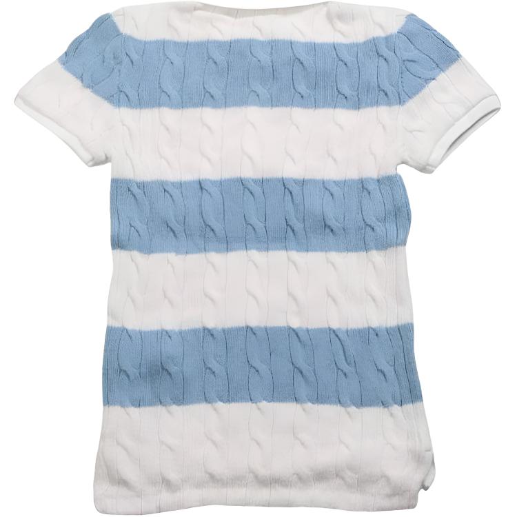 Polo Ralph Lauren Color Block Logo Button Slim Fit Short Sleeve Polo Shirt Women tops Light-Blue 211943043-011