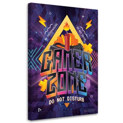Tuval Baskı Gamer Zone yazıtı