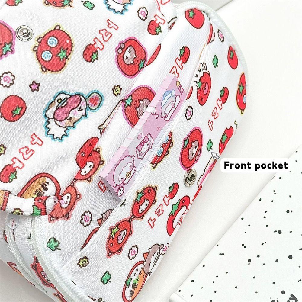 Multilayer Pencil Case Flip Design Stationery Storing Bag Durable Stationery Organizer Gift
