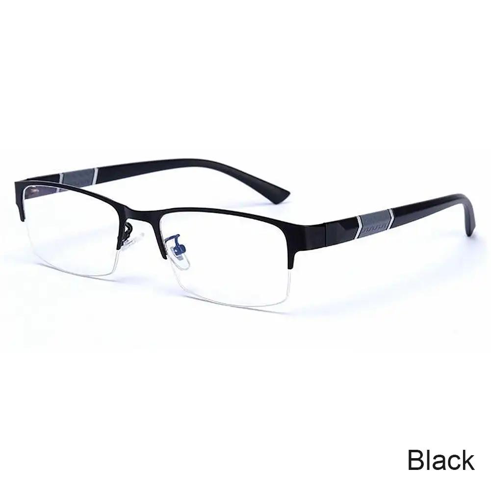 

Half Frame Blue Light Blocking Glasses Flat Glasses Fashion Women Men Comfortable Transparent Glasses Anti Radiation Glasses чёрный
