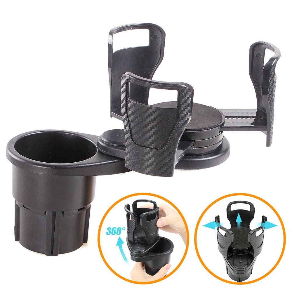 Car Cup Holder Multi-Functional Rotating Organizer for Drinks Snacks Beverages Fit for SUV Truck Rv Easy Installation Design