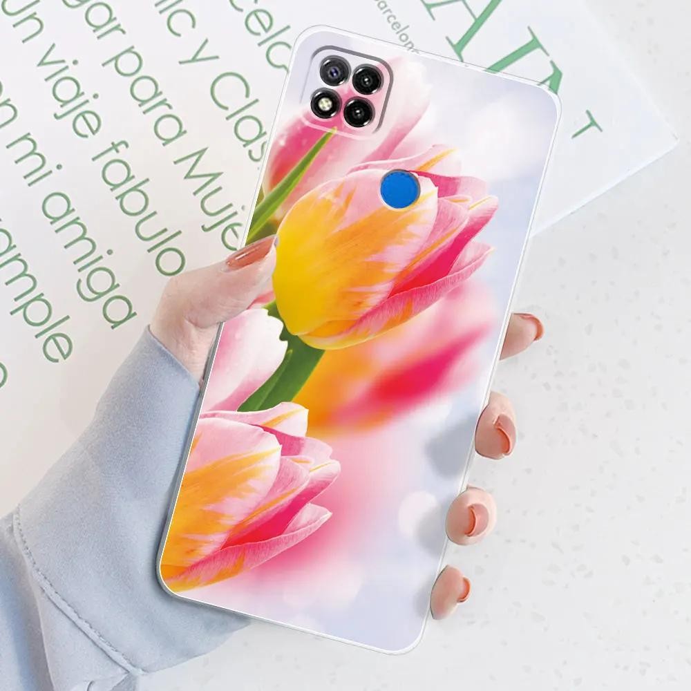 For Xiaomi Redmi 9C Case For Redmi 9C NFC Marble Transparent Silicone Soft TPU Case For Redmi 9C Redmi9C NFC Cover Bumper Back