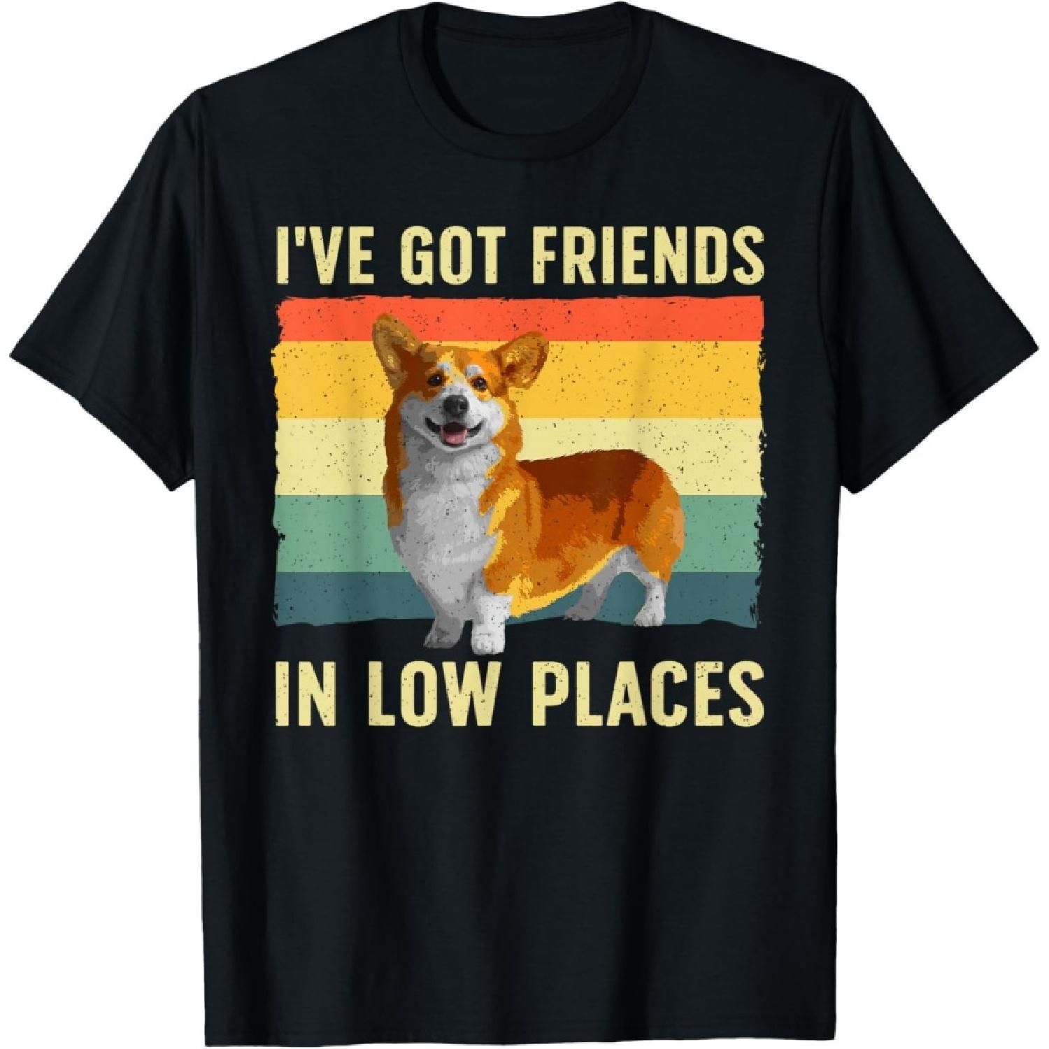 Cute Corgi Art For Men Women Kids Pet Dog Cardigan Corgi T-Shirt S