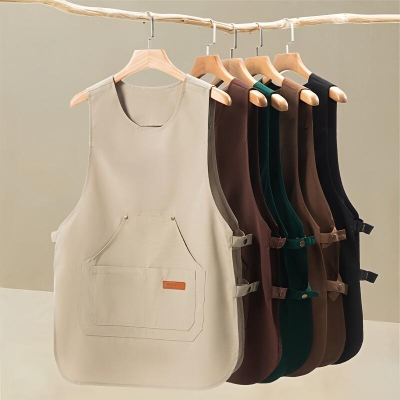 Multifunktionale Arbeitslatzschürze - strapazierfähige Polyestermischung, perfekt für Gartenarbeit und den täglichen Gebrauch, Alltagsschürze | Latzschürze mit verstellbarem Riemen | strapazierfähige Schürze