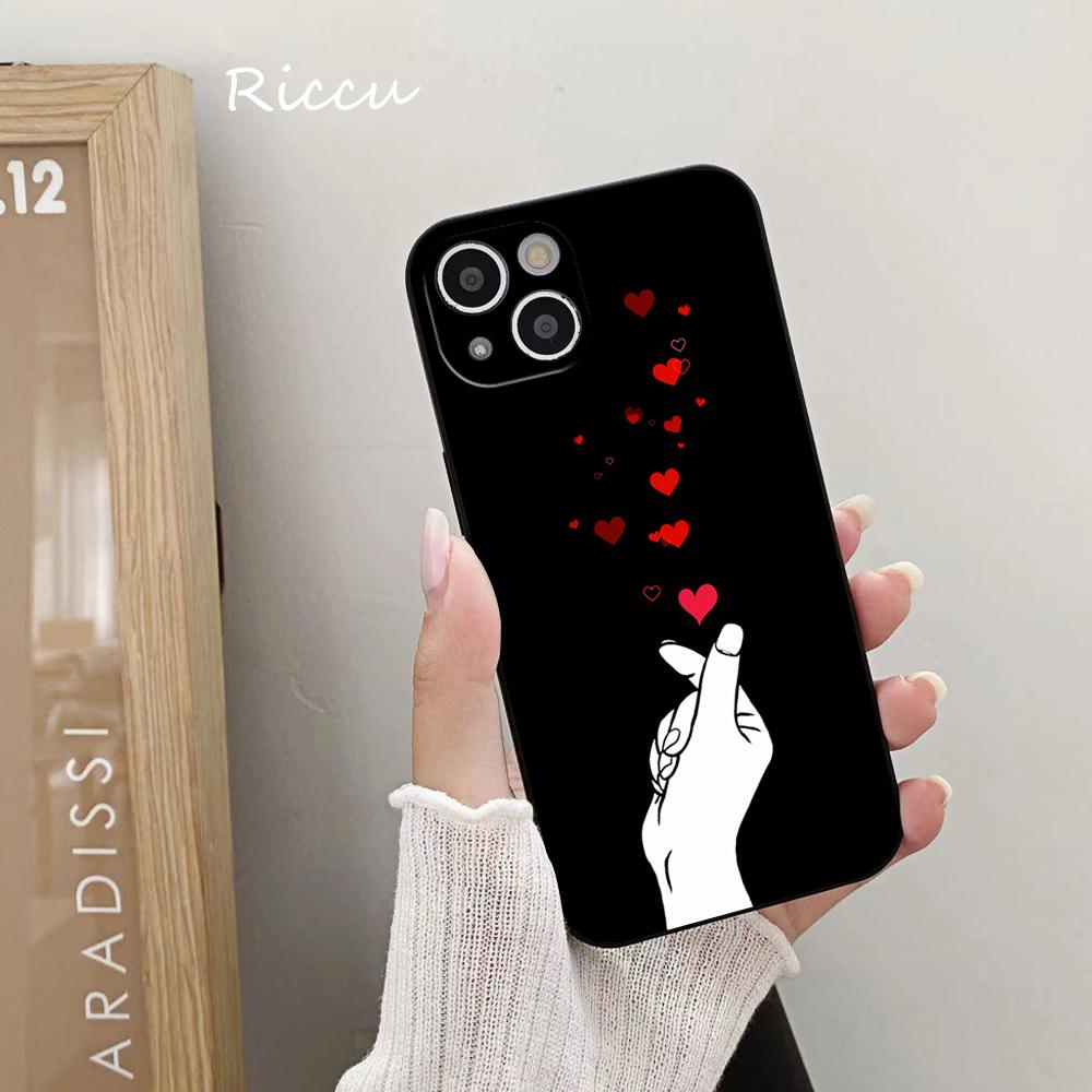 FOR IPhone 14 Fingertip Love Phone Case 14 11 12 Pro 8 7 14 Plus X Pro 14 MAX 13 MINI XR XS Iphone 14 13 Soft Phone Covers
