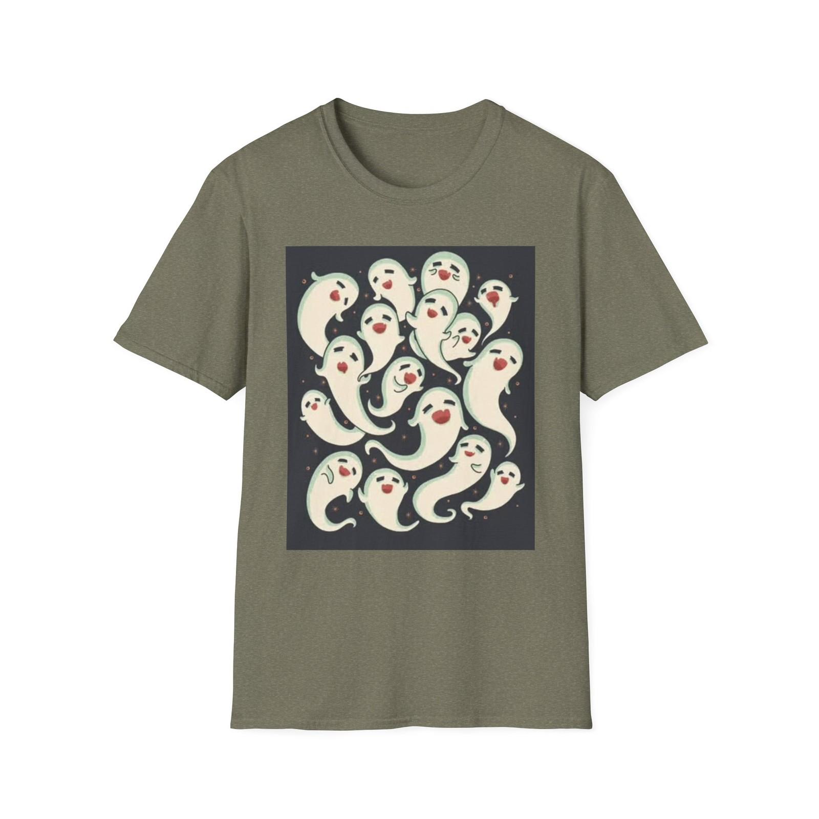 Graphic Ghosts T Shirt Funny Cute Casper Unisex Softstyle T-Shirt XXXXL