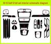 Golf 6/GTI Carbon Fiber Interior Console Protection Stickers