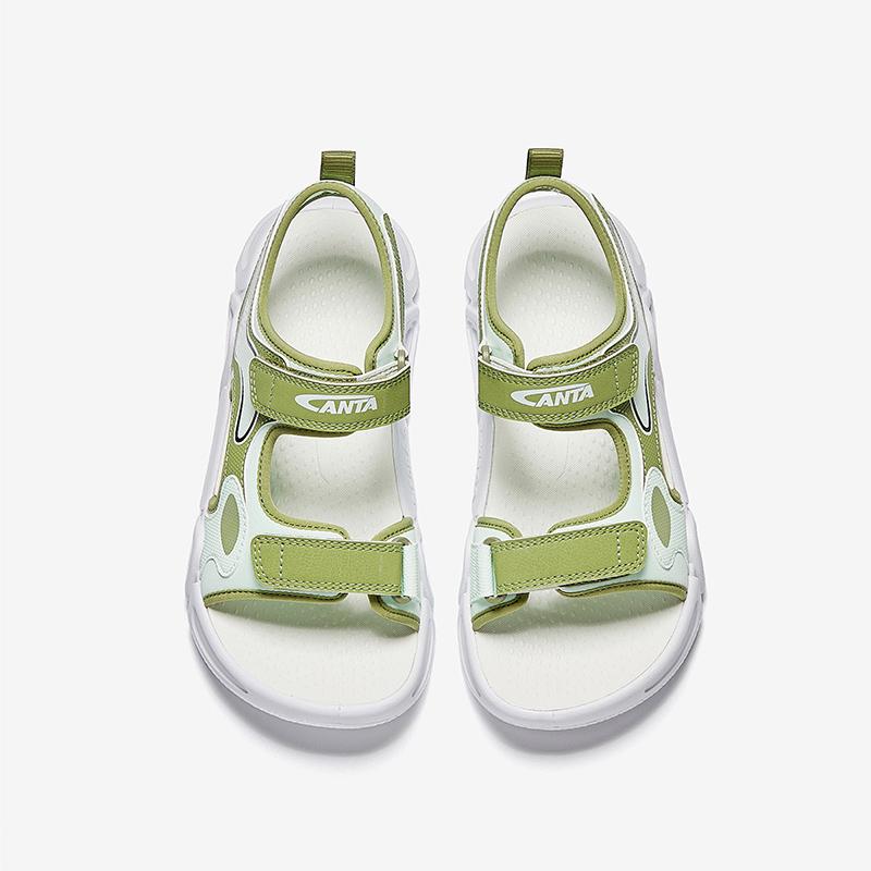 Anta Outdoor Series Trendy Comfortable Versatile Open-Toe Beach Shoes Kids Sandals Cool-Green Dendrobium-Green A312426933H-5