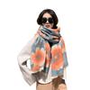 Yunnan Travel Wear Imitation Cashmere Scarf Women's New Flower Warm Fashion Large Shawl Photo Versatile Scarf