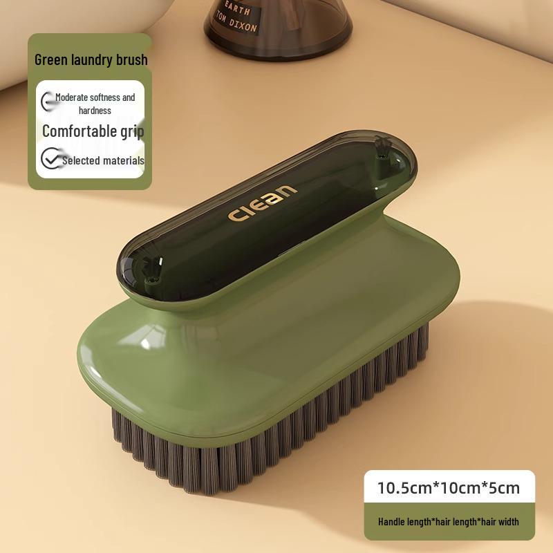 Soft Bristle Shoe Brush - Gentle On Shoes, Multi-Functional Long Handle for Laundry and Cleaning.