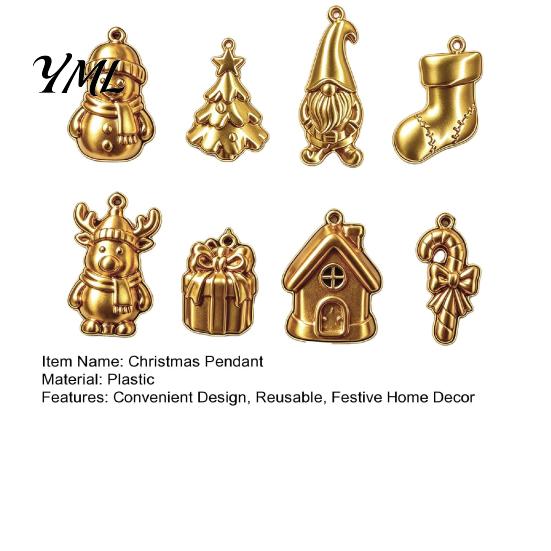 Shatterproof Holiday Baubles 8Pcs Mini Christmas Tree Ornaments, Gold Gnome Sock Hanging Decor, Tiny Ornaments Xmas Accessories for Holiday,