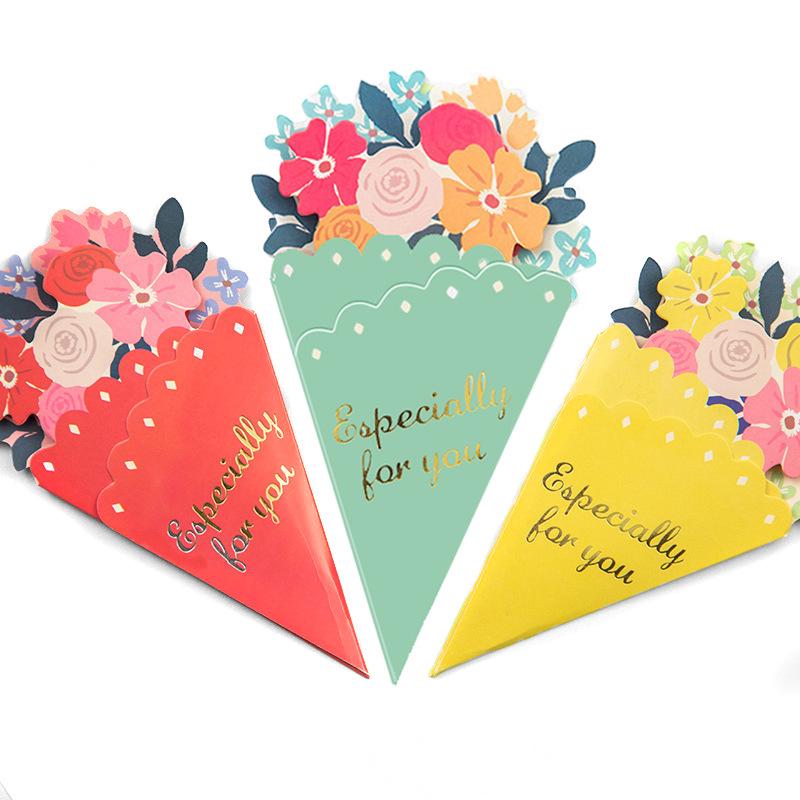 Father's Day 3D Flower Greeting Card for Birthday or Teacher's Day