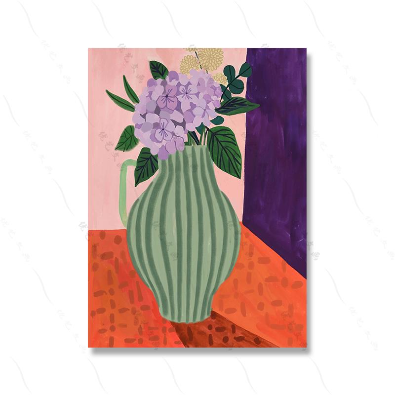 

Abstarct красочный цветок винтажный постер скандинавские растения холст постеры и принты ботанические настенные художественные картины для декора гостиной 21x30cm No Framed