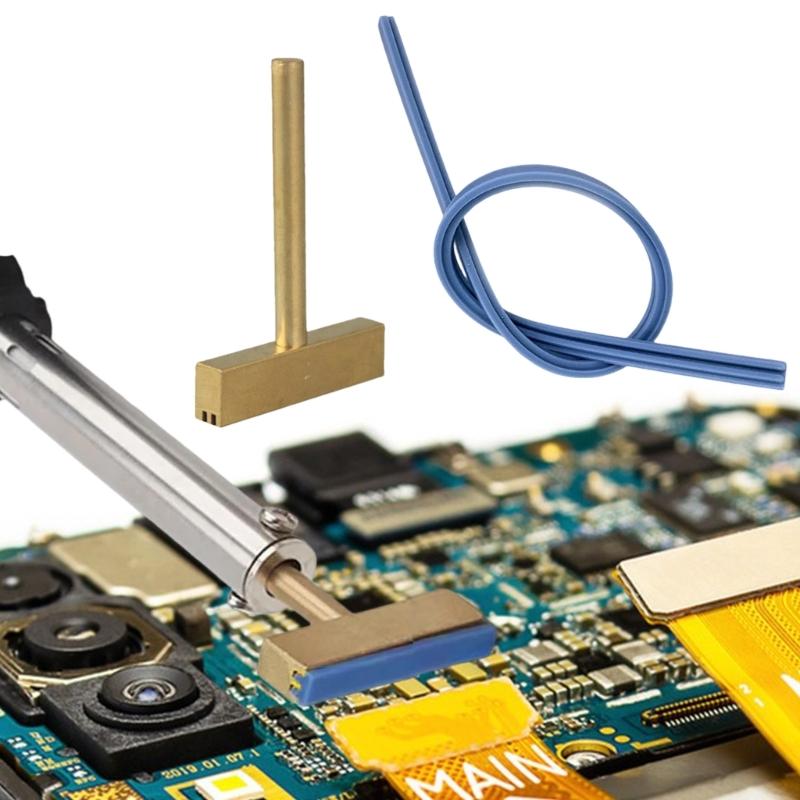 30W/40W/60W Ribbon Cable Repairing Solder Tip Soldering Iron T Tip Soldering Tips for LCD Screen Ribbon Cable Repairing