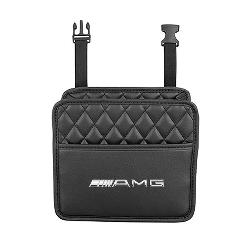 Car Storage Bag Multi-function Seat Back Storage Pocket Suspension For Mercedes Benz AMG W212 W205 W246 W177 W176 W213 GLC GLE GLS ML Welcome Laser