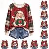 Women's Christmas Print Long Sleeve Sweatshirt Casual Holiday Pullover