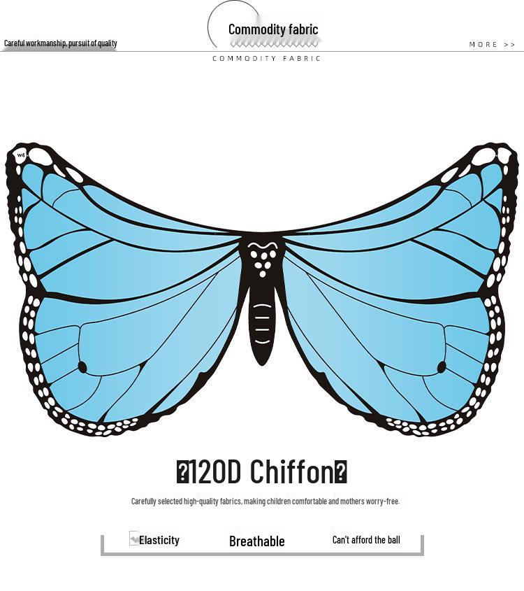 Children's Elf-Style Angel Butterfly Costume Set with Wings and Mask