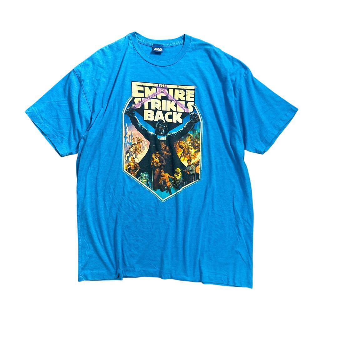 

[USED] 7TSM2 STAR WARS movie T-shirt, short sleeve, light blue, used