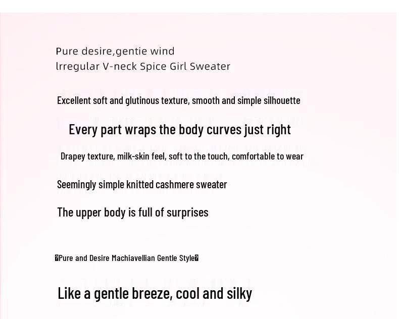 High-End Camellia Cashmere Silk Sweater - Women's Autumn/Winter, Slimming and Elegant.