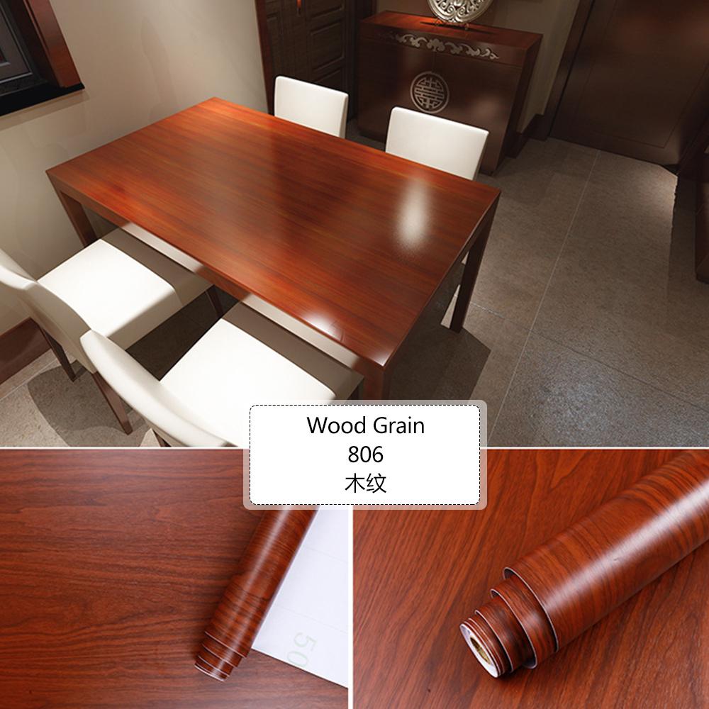 Thickened Wood Grain Self Adhesive Wallpaper Waterproof Wardrobe Tabletop Furniture Refurbished Adhesive Wallpapers 3D