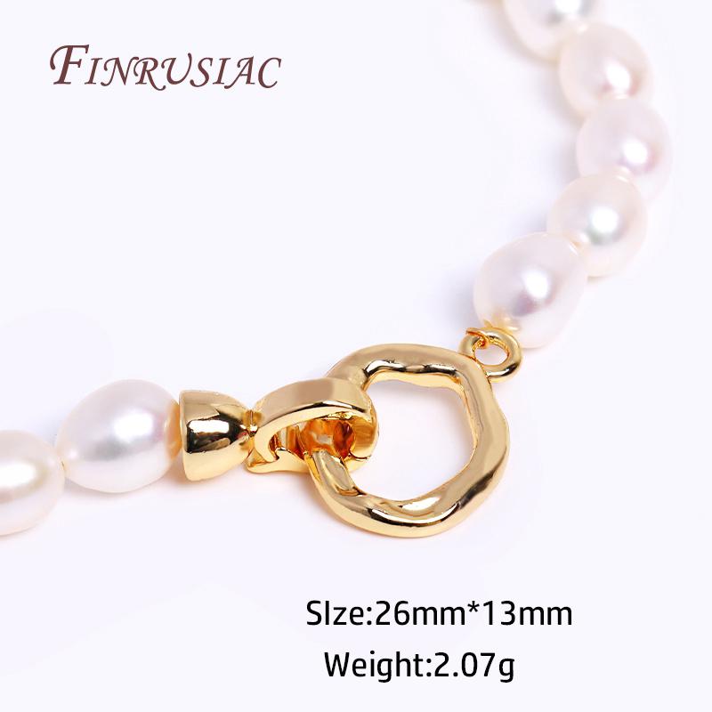 Inlaid Zircon Connector Bead Clasps Fastener DIY Jewelry Making,Classic 18K Gold Plated Pearl Clasps For Necklace Making