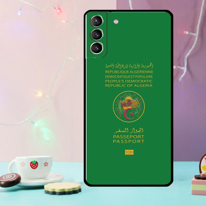 Algerian Algeria Passport Cover For Samsung Galaxy S24 Ultra S23 S22 Plus S20 S21 FE S8 S9 S10 Note 10 20 Ultra Case