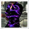 Men S Casual Long Sleeve Floral Print Shirt