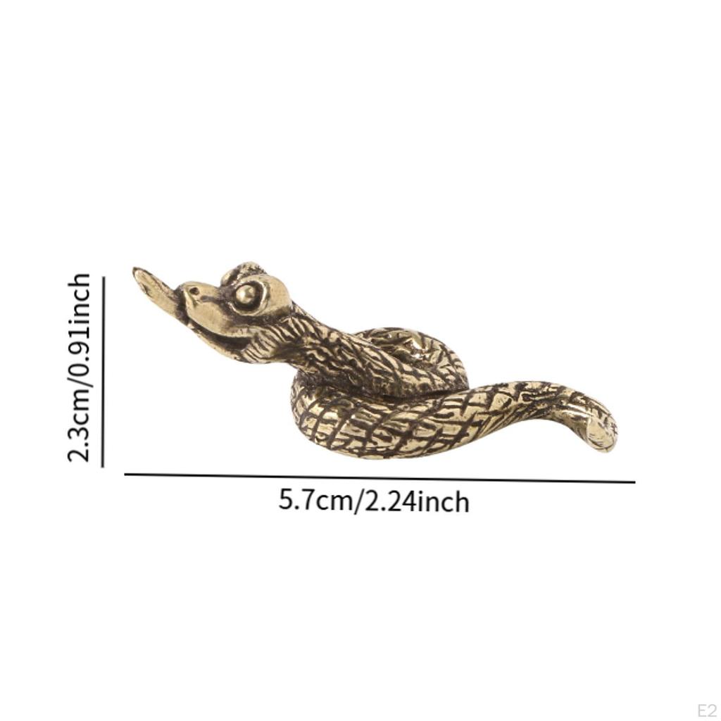 Tea Snake Statue Tiny Pet Ornament Tabletop Decoration Adornment Artwork Ideal Gift Mini Animal